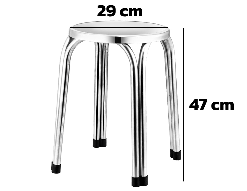 ขนาดของเก้าอี้กลมสแตนเลส