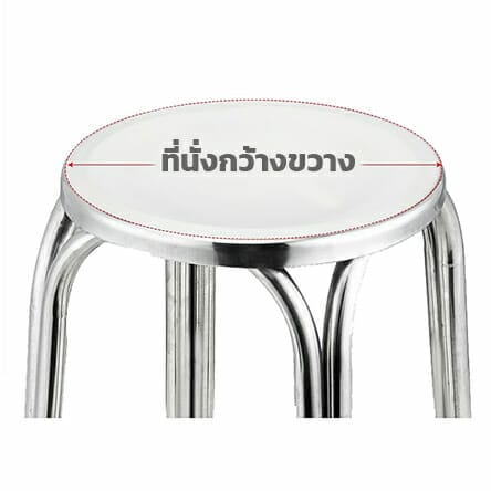ที่นั่งเก้าอี้สแตนเลส กลม