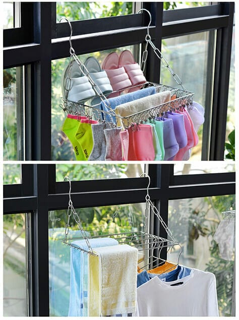 การใช้งานราวแขวนผ้า