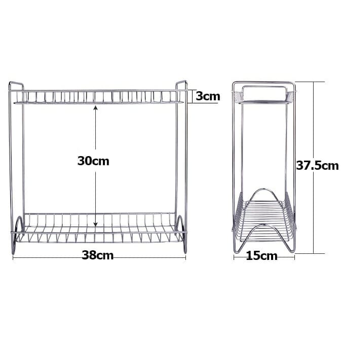 ขนาดของชั้นวางเครื่องปรุงสแตนเลส